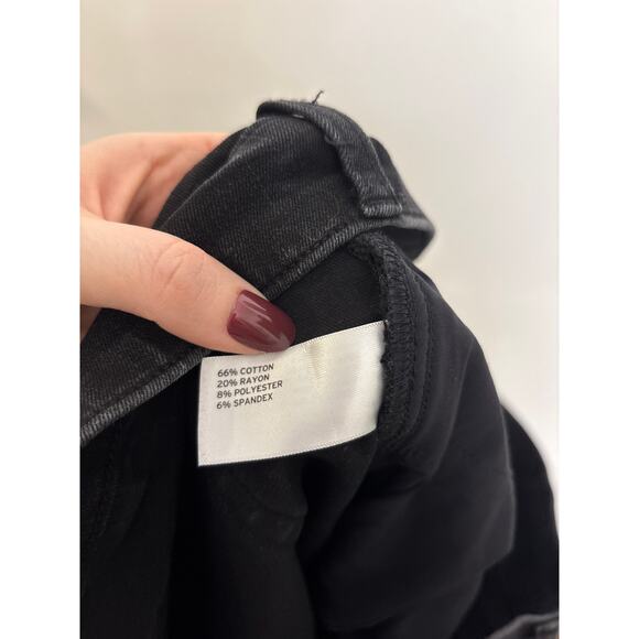 Duluth Trading Jeans Womens 14 Black Jean-Netics High Rise Slim Leg Front Seams - Picture 5 of 5